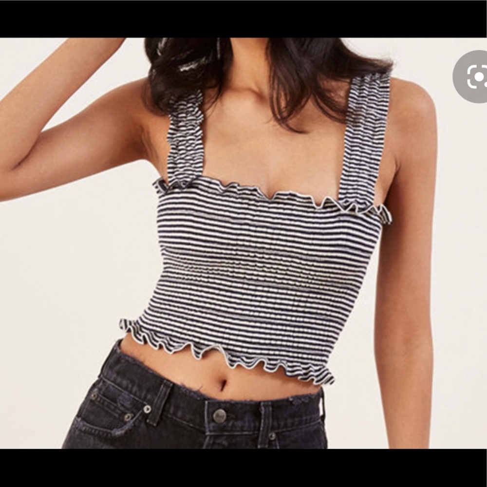 reformation leonore top with stripes